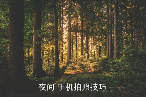 夜间 手机拍照技巧