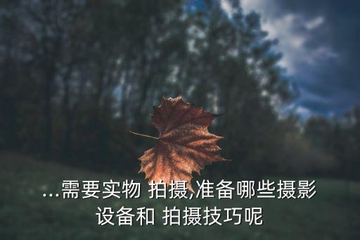 ...需要实物 拍摄,准备哪些摄影设备和 拍摄技巧呢