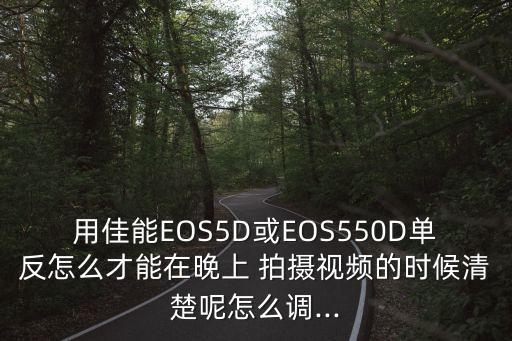 用佳能EOS5D或EOS550D单反怎么才能在晚上 拍摄视频的时候清楚呢怎么调...