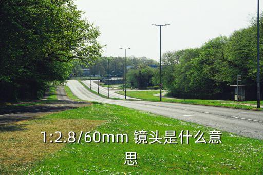 1:2.8/60mm 镜头是什么意思