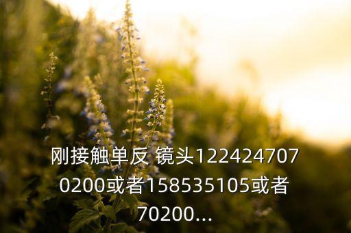 刚接触单反 镜头1224247070200或者158535105或者70200...