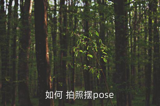 如何 拍照摆pose