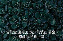 非全画幅相机使用全画幅镜头,相机中的指的是的