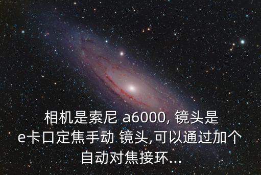  相机是索尼 a6000, 镜头是e卡口定焦手动 镜头,可以通过加个自动对焦接环...