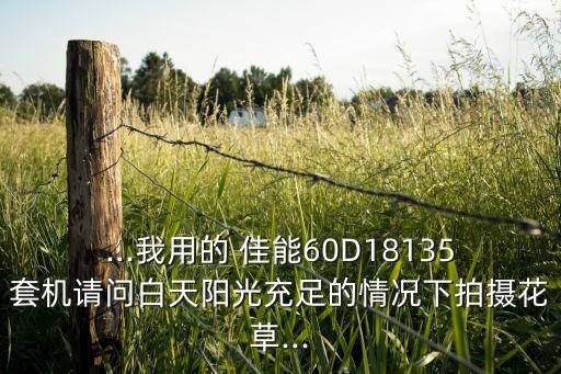 ...我用的 佳能60D18135套机请问白天阳光充足的情况下拍摄花草...