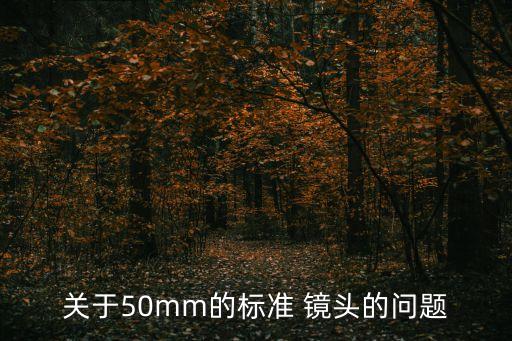 关于50mm的标准 镜头的问题