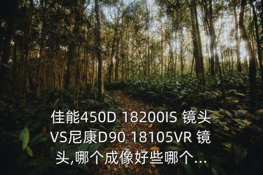 佳能450D 18200IS 镜头VS尼康D90 18105VR 镜头,哪个成像好些哪个...