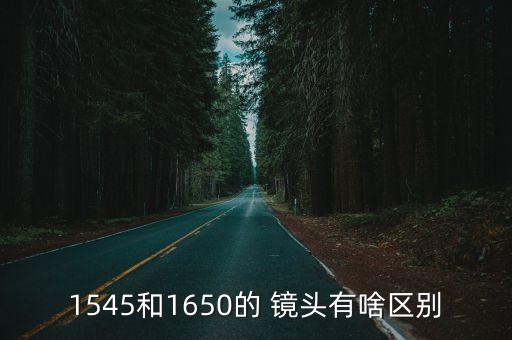 1545和1650的 镜头有啥区别