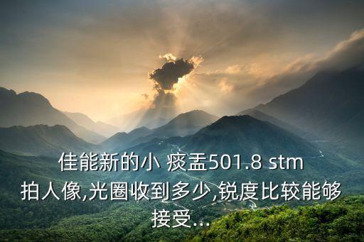 佳能新的小 痰盂501.8 stm拍人像,光圈收到多少,锐度比较能够接受...