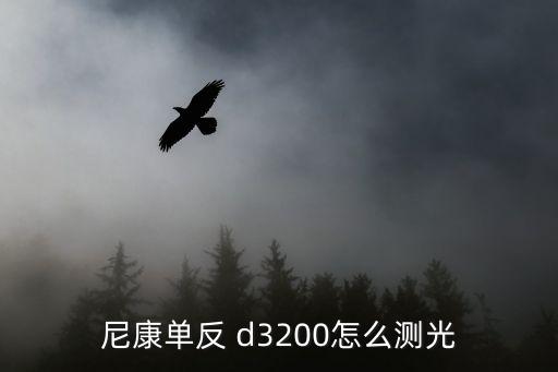 尼康单反 d3200怎么测光