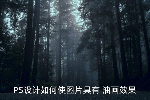 PS设计如何使图片具有 油画效果