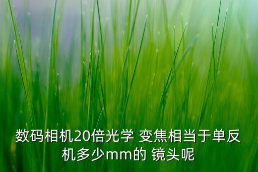 数码相机20倍光学 变焦相当于单反机多少mm的 镜头呢