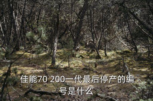  佳能70 200一代最后停产的编号是什么