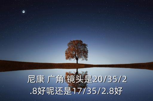  尼康 广角 镜头是20/35/2.8好呢还是17/35/2.8好