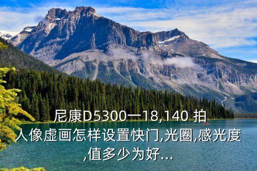  尼康D5300一18,140 拍人像虚画怎样设置快门,光圈,感光度,值多少为好...